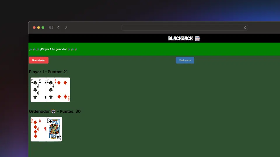 Captura de pantalla del proyecto /projects/blackjack.webp